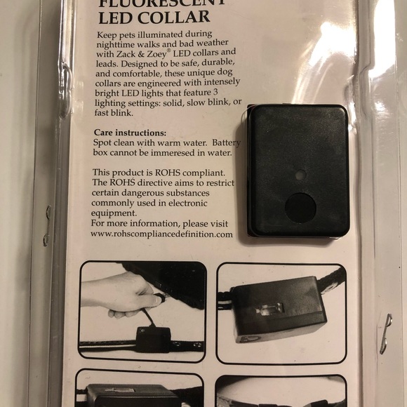 Zack & Zoey Fluorescent LED Dog Collar Orange - Picture 5 of 6